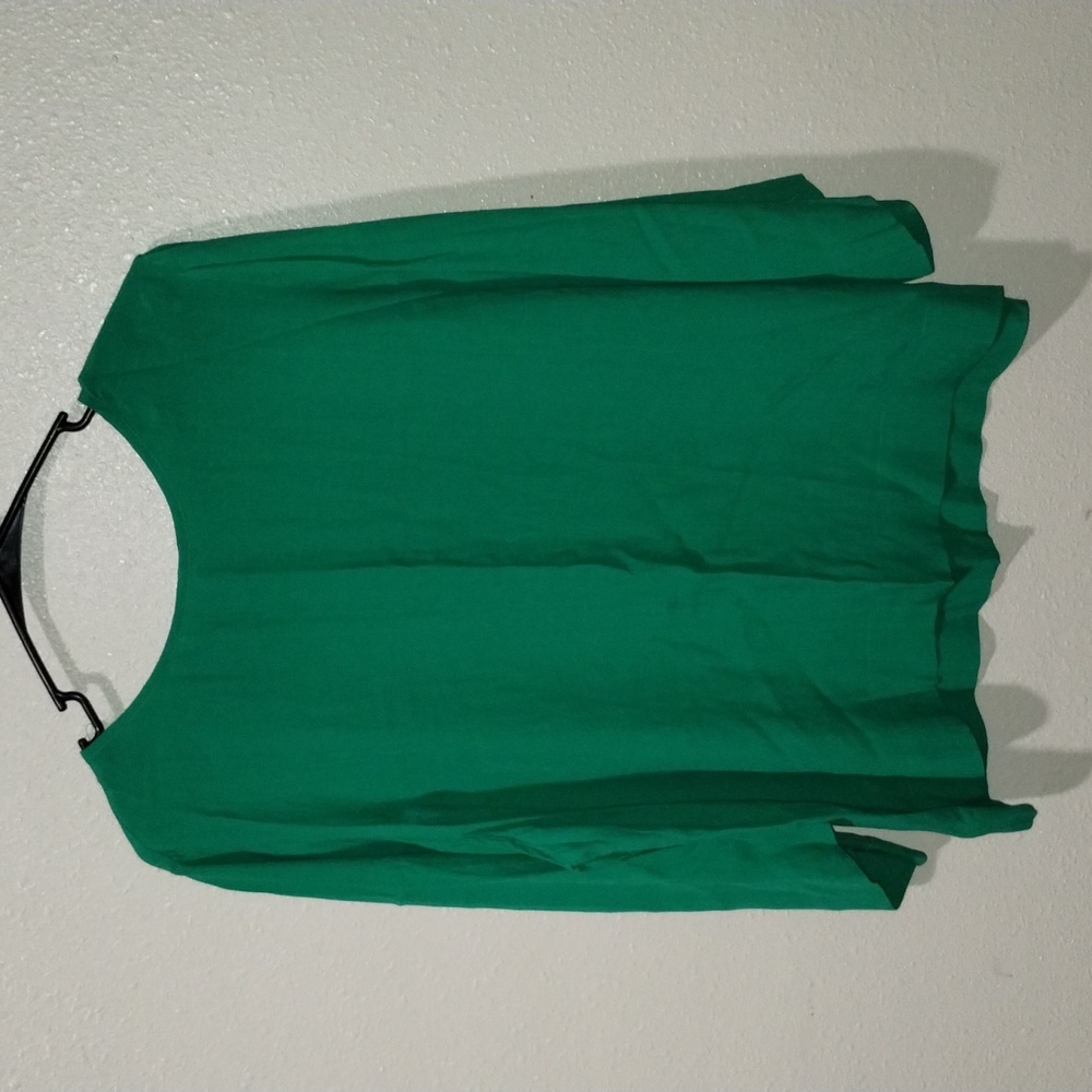 Anthropology SAM & LAVI size M green 3/4 sleeve blouse
